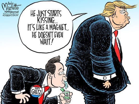 Trump Gaetz cartoon