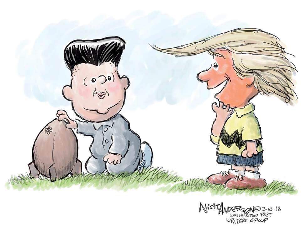Trump Kim Charlie Brown