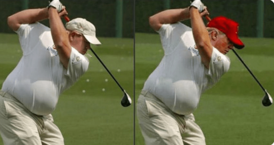 Trump golfing