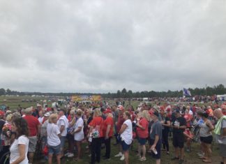WATCH: The Faithful Were Hoping Trump Would Announce He’s Still President