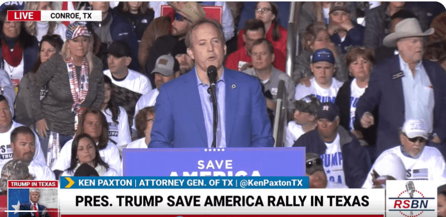 Ken Paxton Trump rally