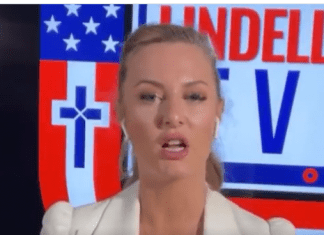 WATCH: Emerald Robinson Plugs New Show ‘Absolute Proof’ Alt-Reality For Alt-America. Dig the Flag?