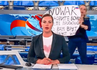 WATCH: Courageous Anti-War Protester Breaks Into Live News Program ‘You’re Being Lied To’ UPDATE