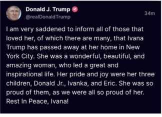 Trump – Ivana’s Dead, Send Money