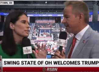 WATCH: Trump’s Lawyer, RW Host Opines Ohio Rally Is Empty Because People Are Stuck At Magnetometers