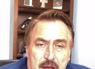 WATCH: Live From Mt. Bake, Mike Lindell Gives A Brief PSA On His Woes, Oblivious To the TV Blaring