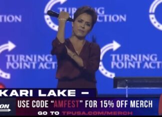 At Turning Point USA Fest Kari Lake Defiantly Makes An Idiot of Herself