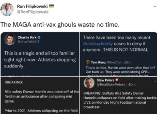 Young NFL Player Collapses After Big Hit, Anti-Vaxxers Blame Vaccine