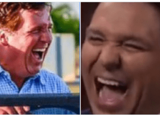 DeSantis, Mother Tucker Vie For Worst Phony Laugh Award