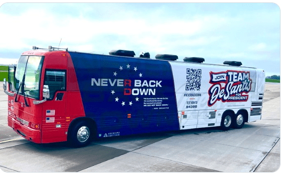 Never Back Down DeSantis truck