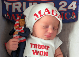Here’s MAGA Baby Flashing the White Power Sign