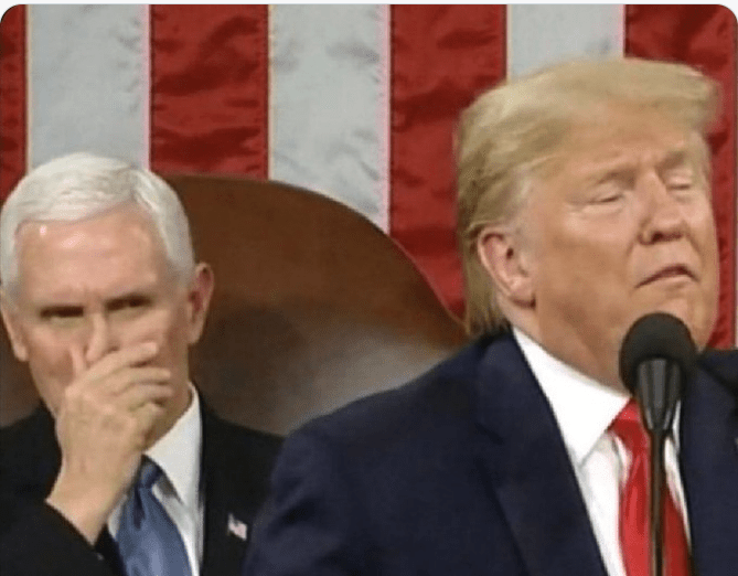 Pence smells Trump