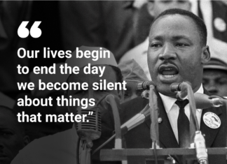 “Let Us Turn Our Thoughts Today To Martin Luther King”