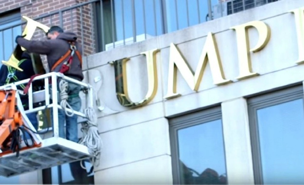 Trump name gone