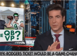 Even Jesse Watters Laughs Out Loud Over Aaron Rodgers As VP Choice