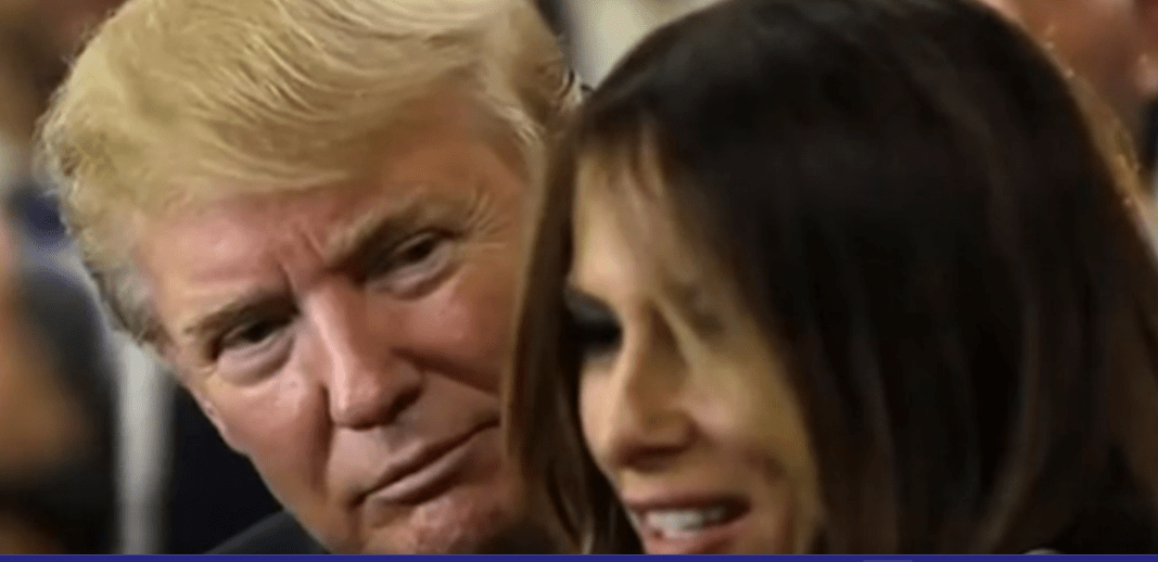 Trump leers Melania