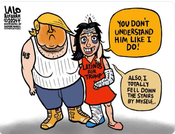 Trump latino cartoon