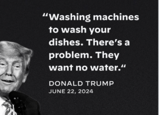 Trump’s Latest Invention, Waterless Washing Machines (For Dishes)