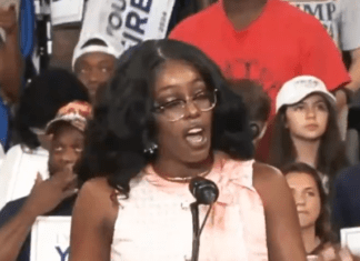 Token Black Woman Shows Up To Bitch Slap Harris, Trump Promises Her “Fantastic Future”