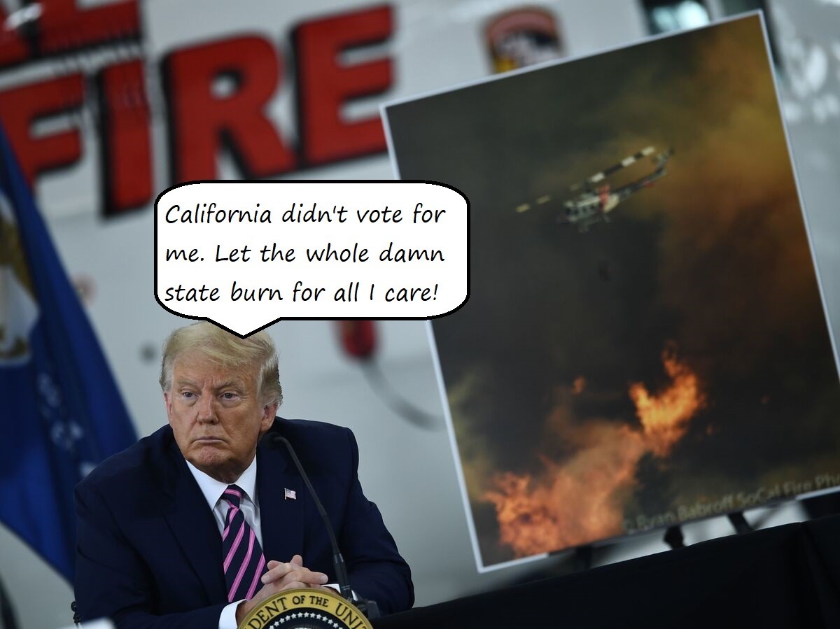 FIRE LINE: California Hosed By Latest Trump Threat - PolitiZoom