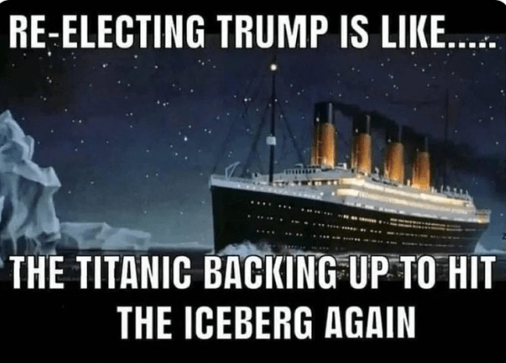 Trump iceberg twice