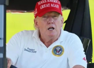Trump Arrives At Florida Golf Course As Global Trade War Escalates And Markets Stumble