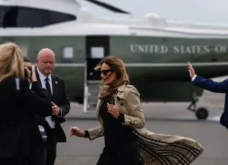 Melania Can’t Get Away Fast Enough