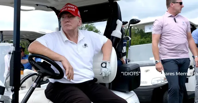 Trump golf cart