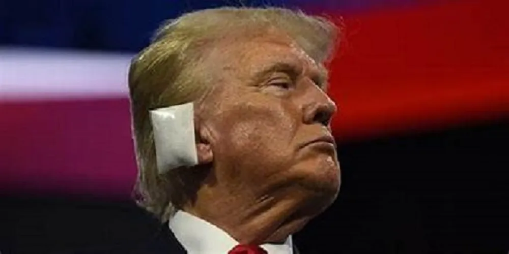 ear bandaged
