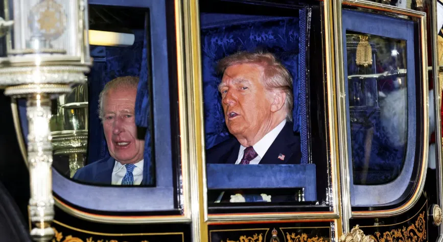 Trump King Charles carriage