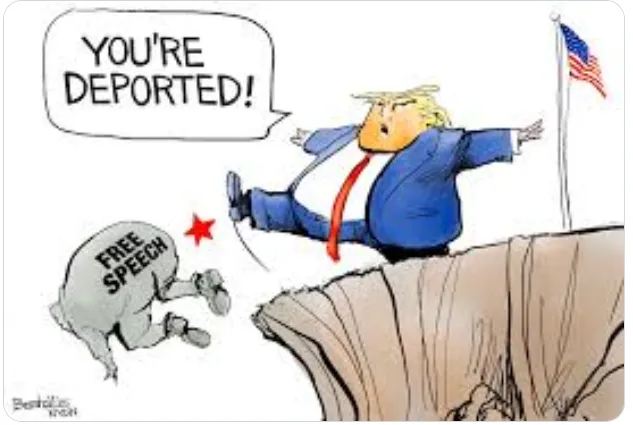 Trump free speech cartoon
