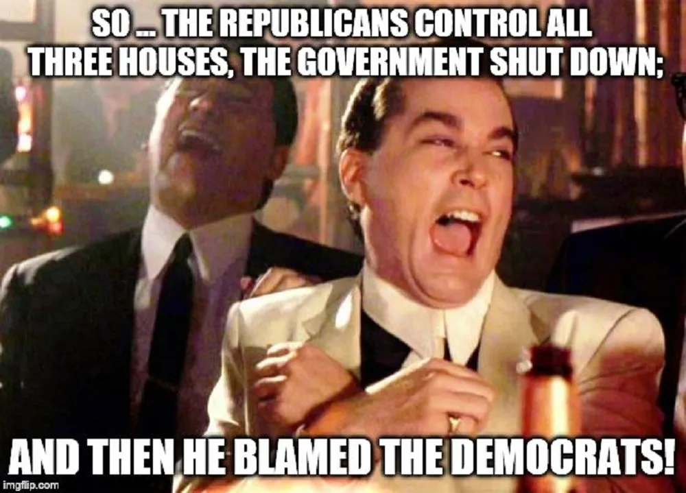 blame democrats on shutdown