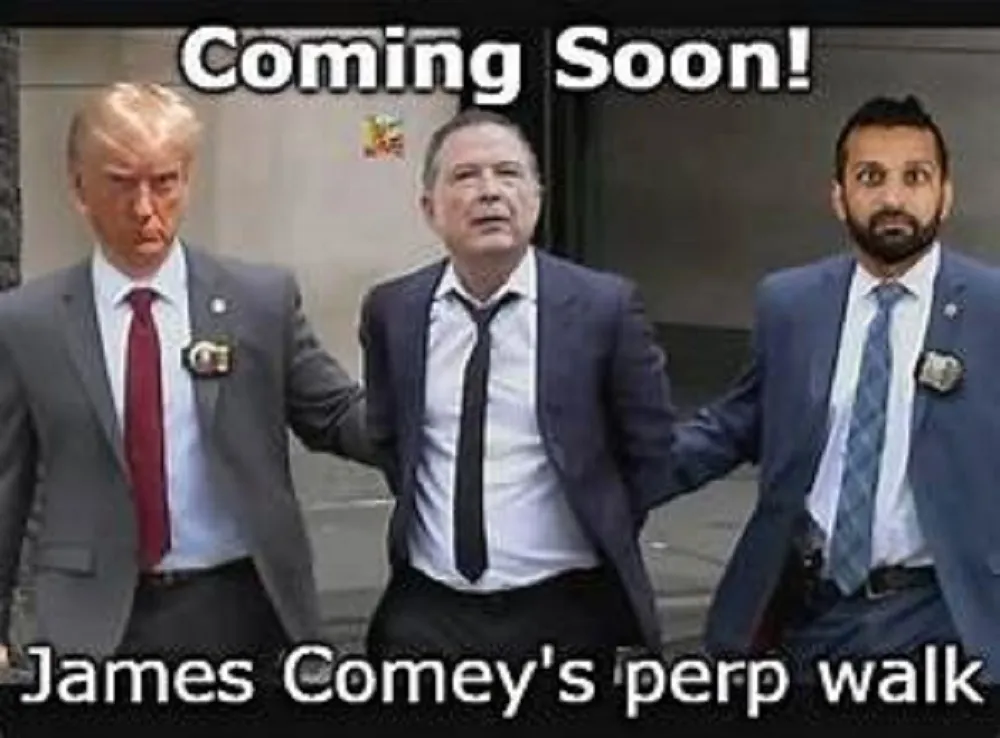 comey perp walk parody