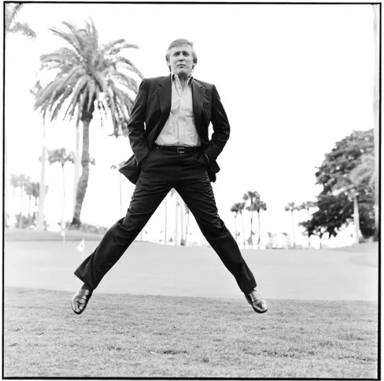 Trump modeling shot old
