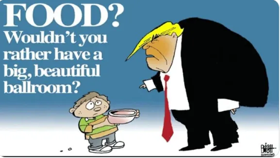 Trump food cartoon