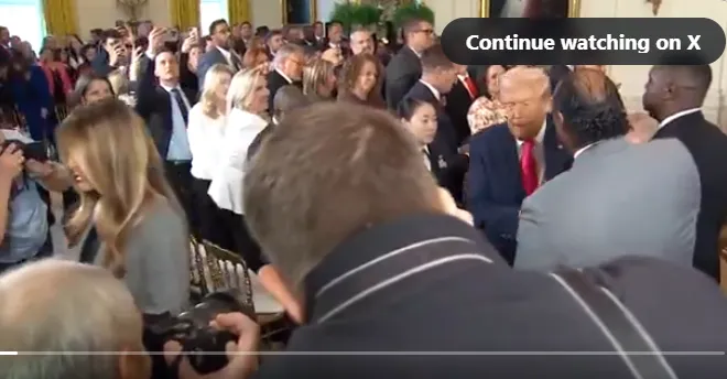 Trump and Melania run