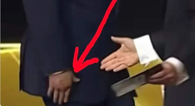 Trump hand like catcher's mitt