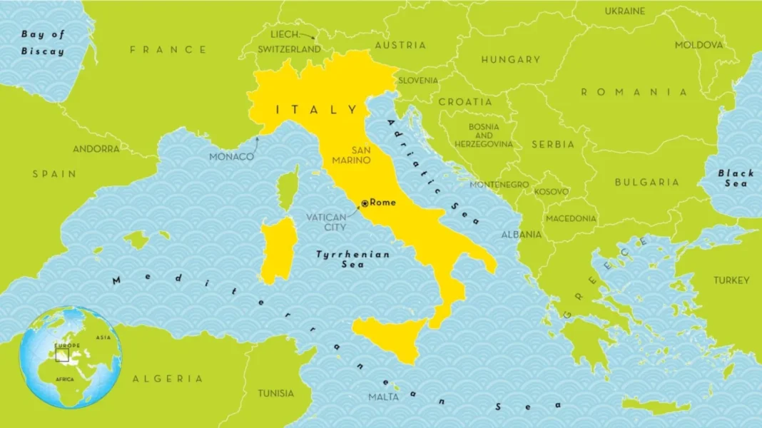Italy on a Map A 01-27-2026