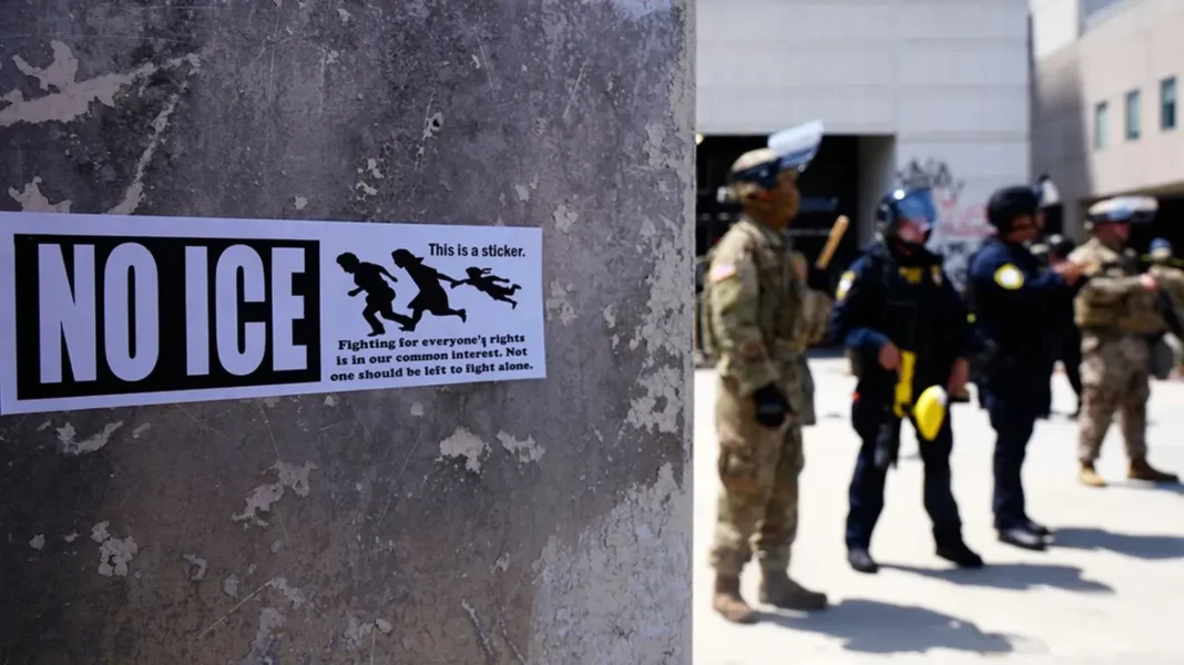 No Ice Sticker and ICE Agents A 01-05-2026