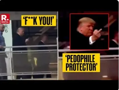 Trump middle finger