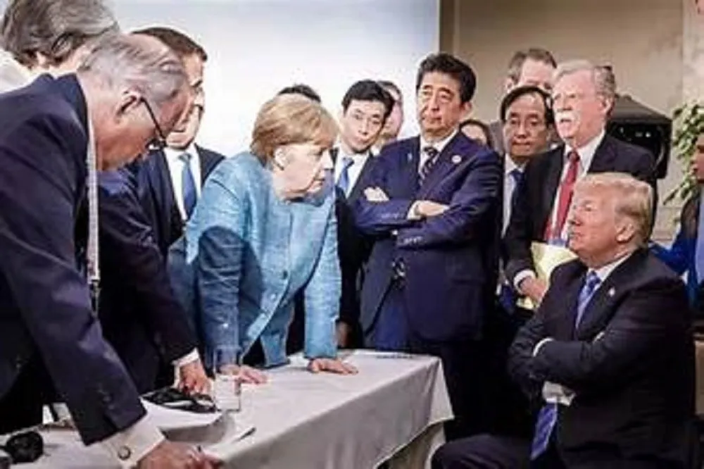 petulant at nato trump