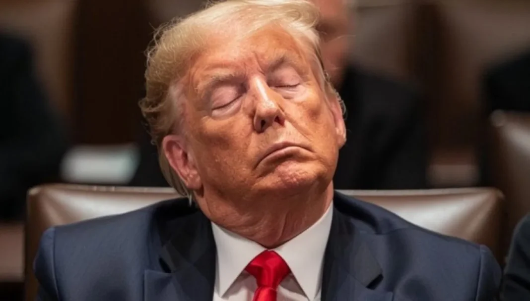 sleep on job trump