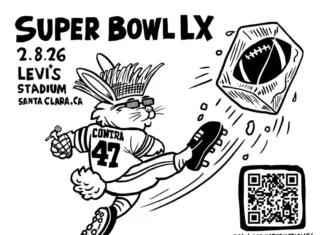 ICE Out Protest At Super Bowl In Levi’s Stadium