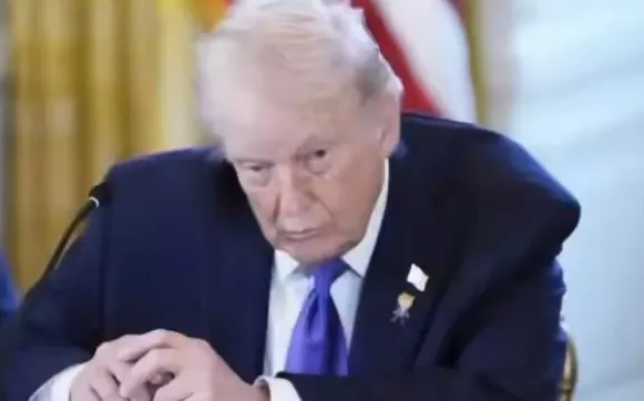 Trump looking out of it two