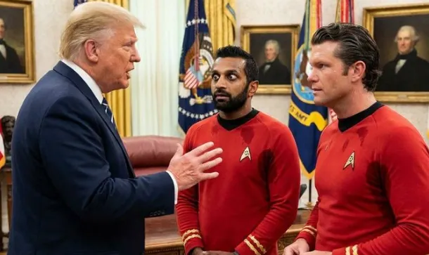 Trump Patel Hegseth Star Trek