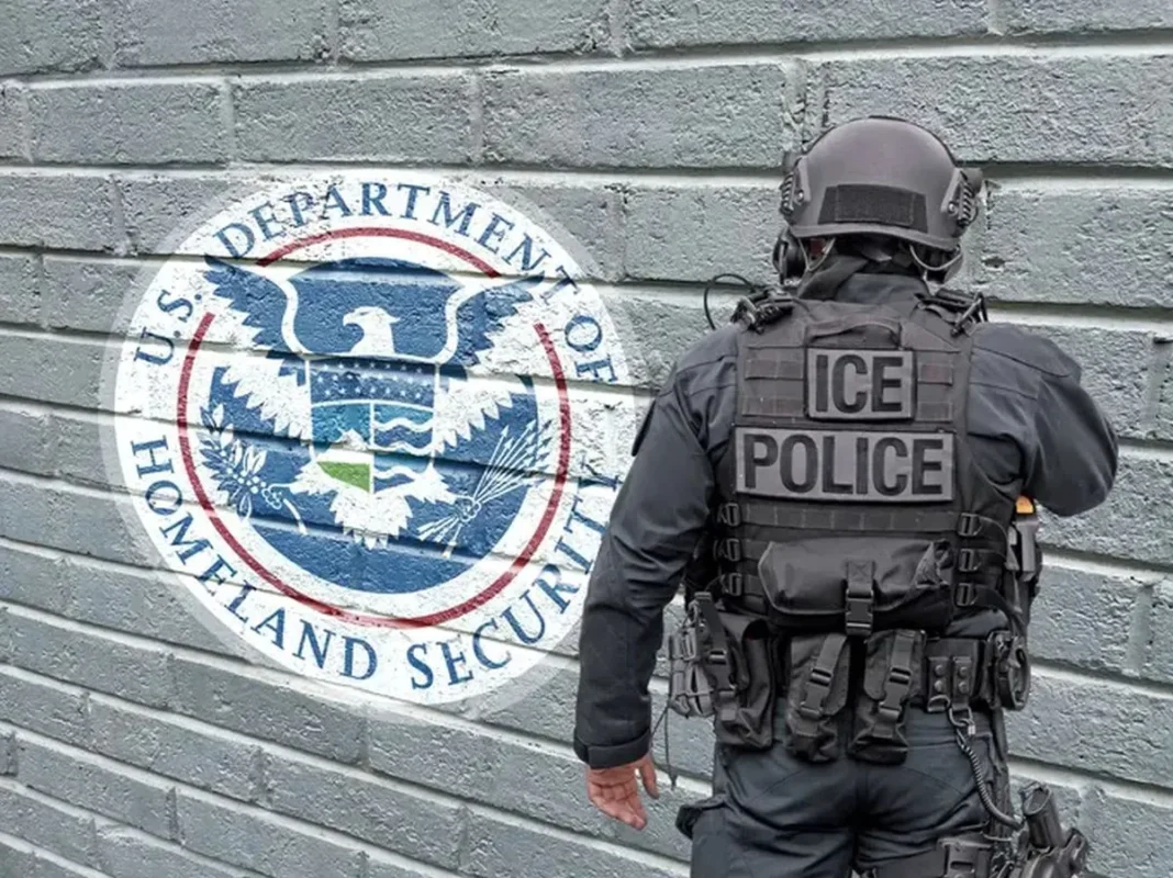 ICE Officer and logo A 08-01-2026