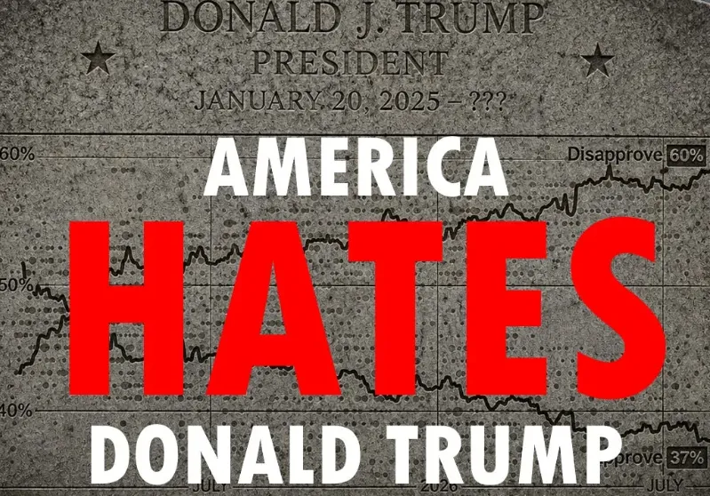 America Hates Donald Trump graphic