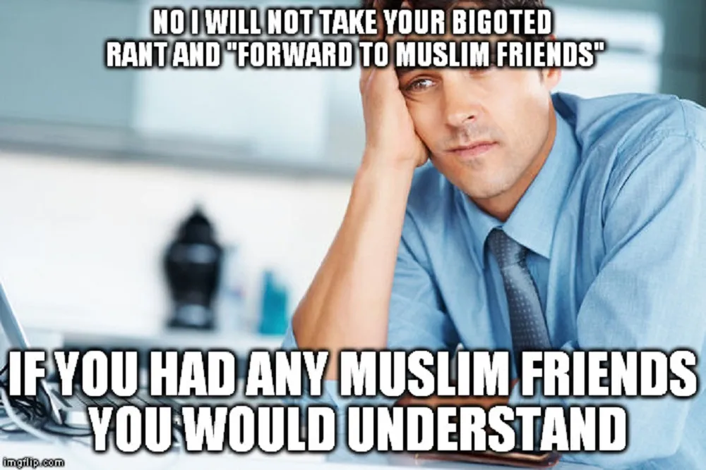 no to muslim bigotry